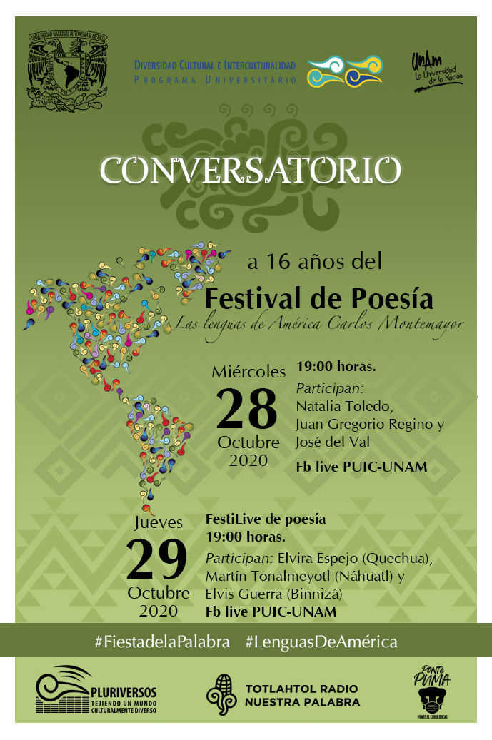 Conversatorio a 16 años del Festival de Poesía Las Lenguas de América. Carlos Montemayor