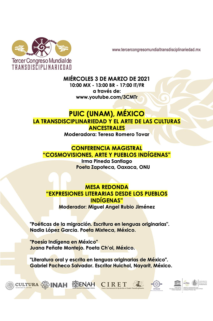 Conferencia magistral: Cosmovisiones, arte y pueblos indígenas. III Congreso Mundial de Transdisciplinariedad