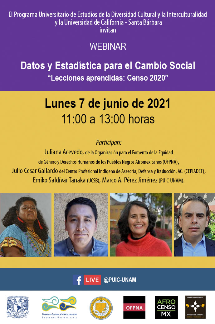 Webinar Datos y Estadística para el cambio social “Lecciones aprendidas: Censo 2020”