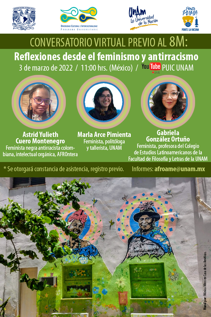 Conversatorio virtual previo al 8M: Reflexiones desde el feminismo y antirracismo