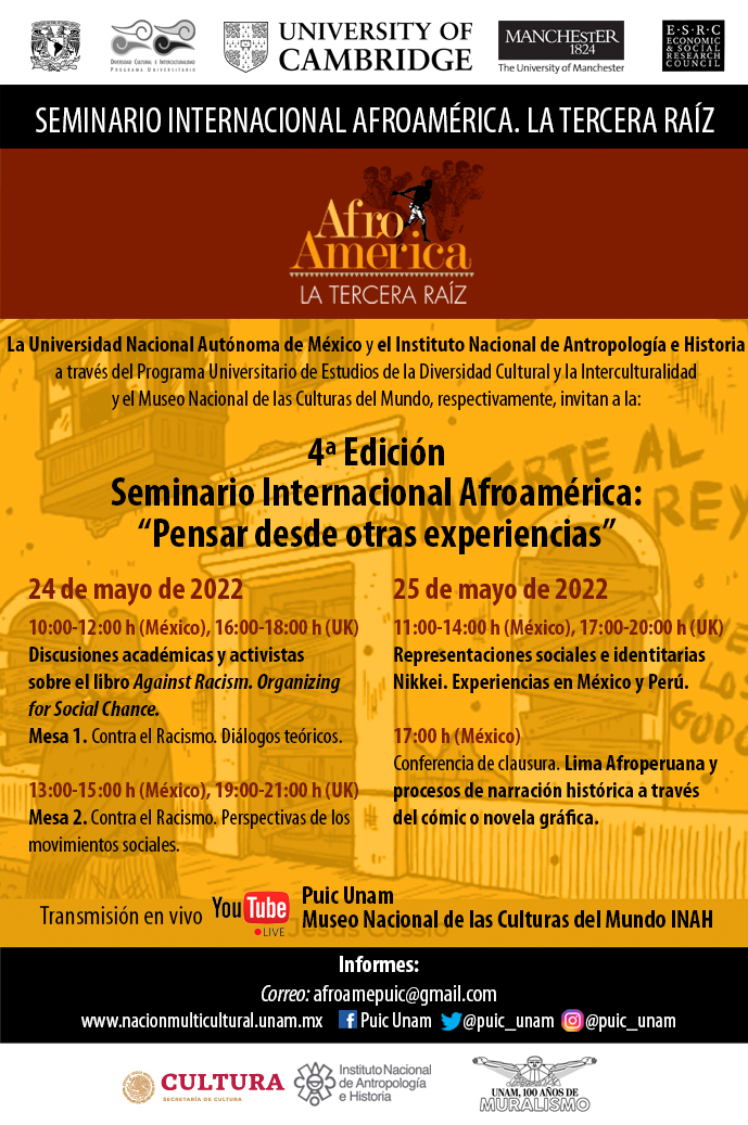 4ª Edición del Seminario internacional Afroamérica. Pensar desde otras experiencias