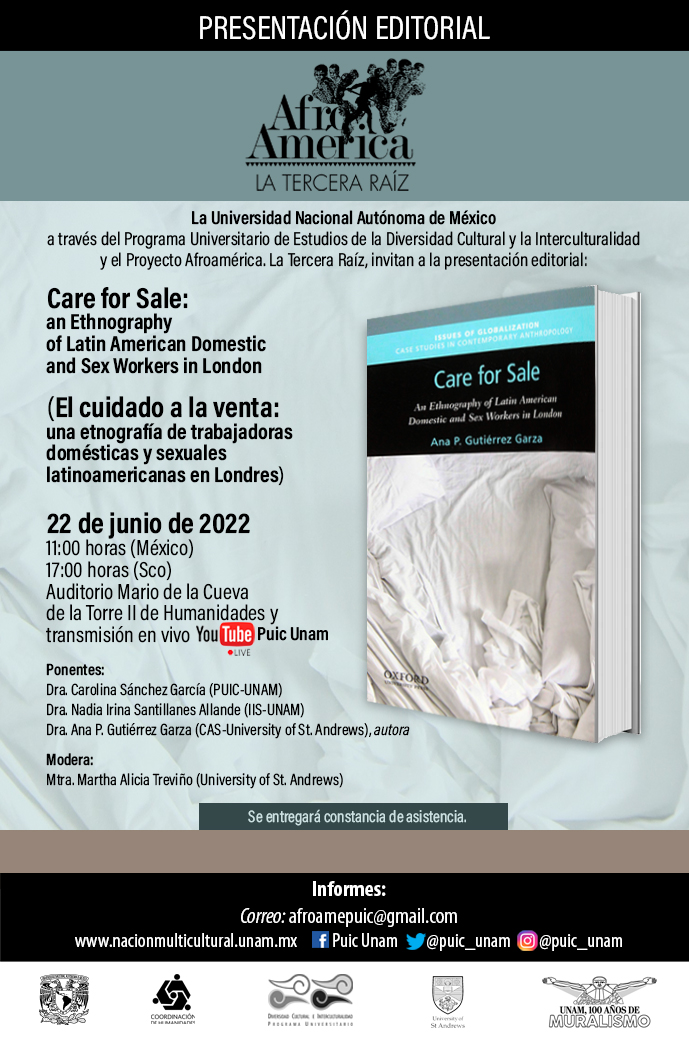 Presentación del libro: Care for Sale: An Ethnography of Latin American Domestic and Sex Workers in London