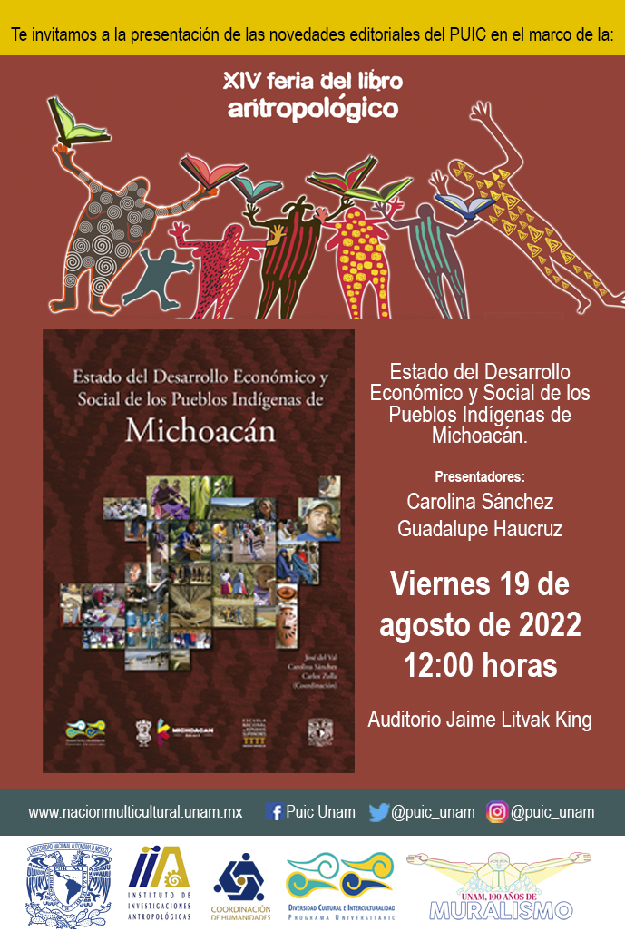 Presentación del libro: Estado del Desarrollo Económico y Social de los Pueblos Indígenas de Michoacán en la XIV Feria del Libro Antropológico