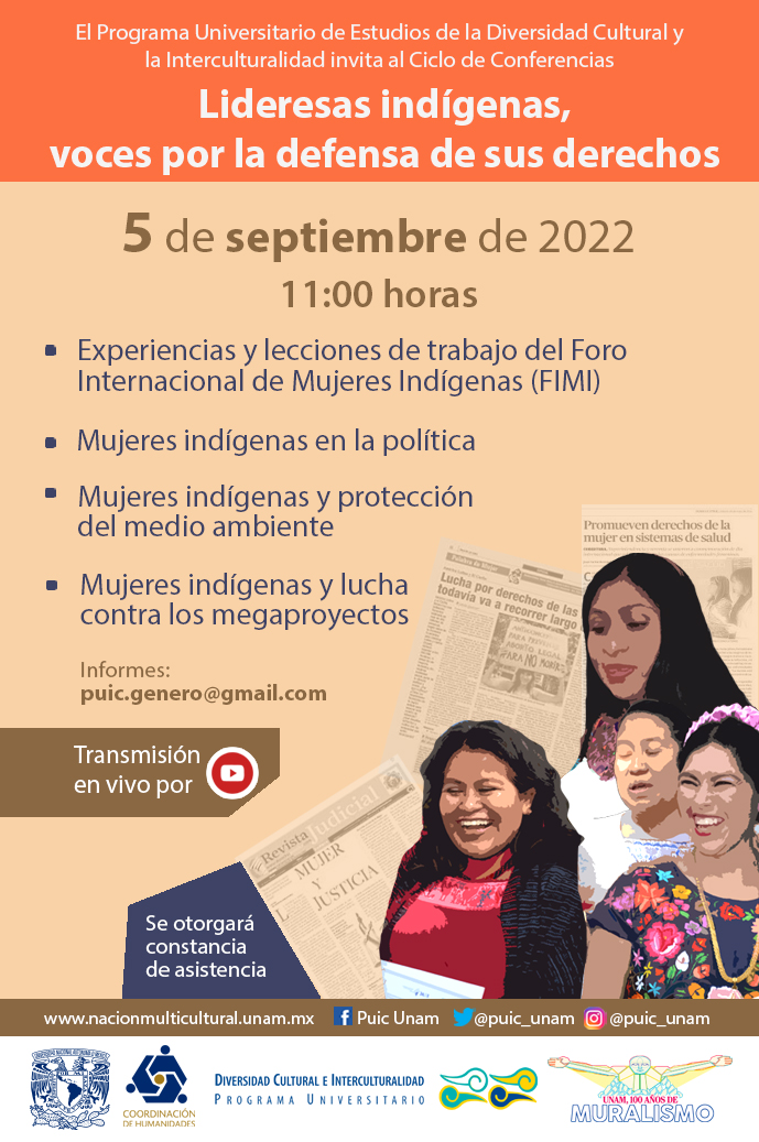 Ciclo de conferencias: Lideresas indígenas, voces por la defensa de sus derechos