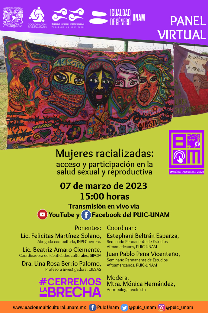 Panel virtual: Mujeres racializadas: acceso y participación en la salud sexual y reproductiva