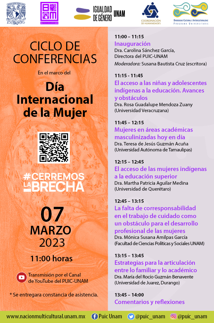 Ciclo de conferencias en el marco del Día Internacional de la Mujer
