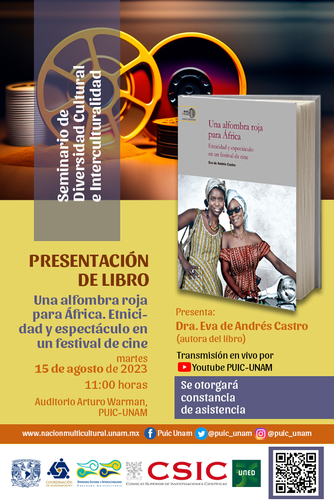 Seminario de Diversidad Cultural e Interculturalidad. Presentación del libro: Una Alfombra roja para África. Etnicidad y espectáculo en un festival de cine