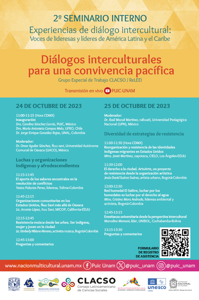 2° Seminario Interno: Experiencias de diálogo intercultural: Voces de lideresas y líderes de América Latina y el Caribe
