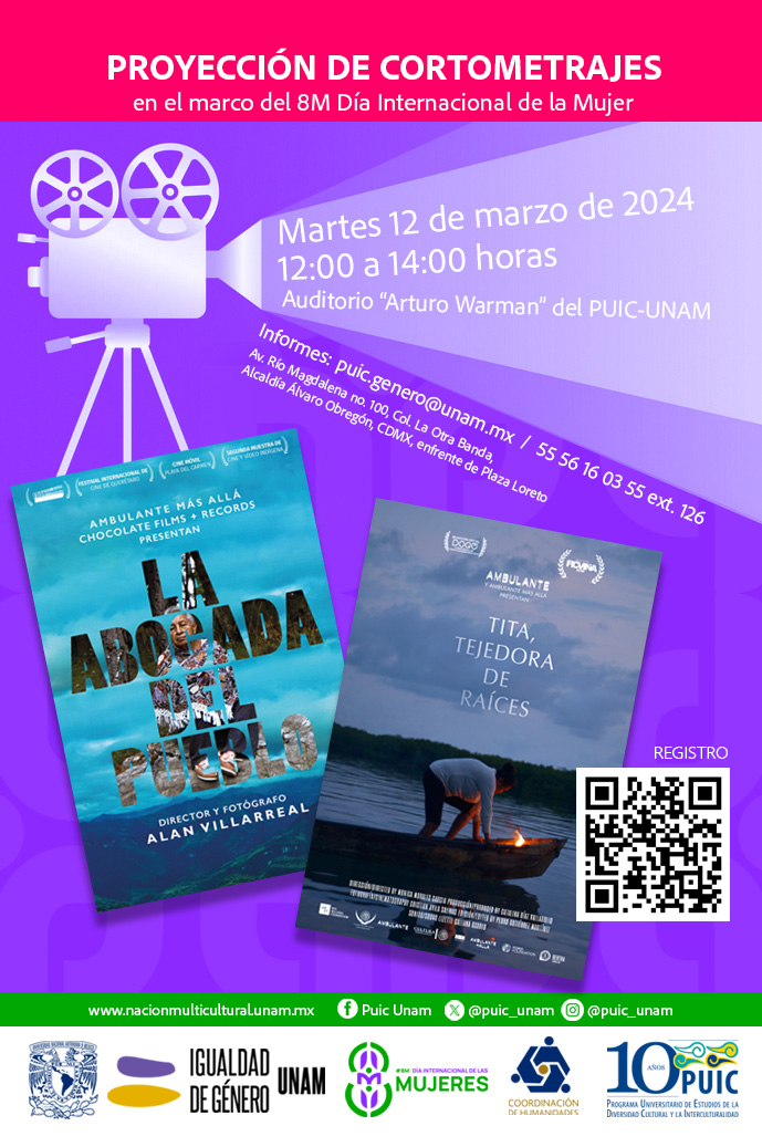 En el marco del 8M Día Internacional de la Mujer. Proyección de cortometrajes