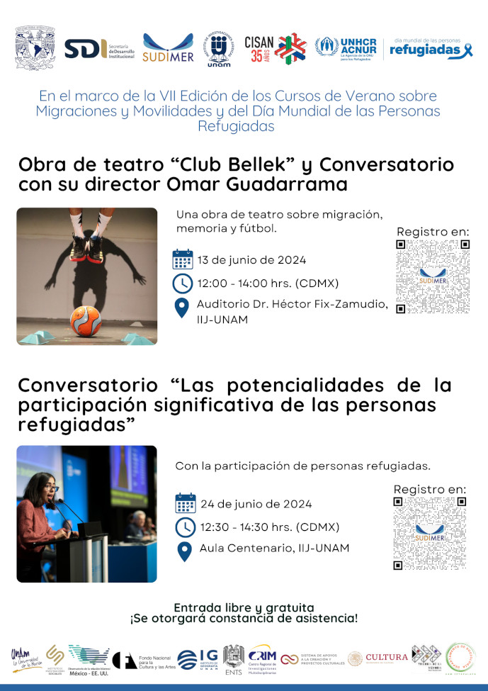 VII Edición de los Cursos de Verano sobre Migraciones y Movilidades del SUDIMER y del Día Mundial de las Personas Refugiadas
