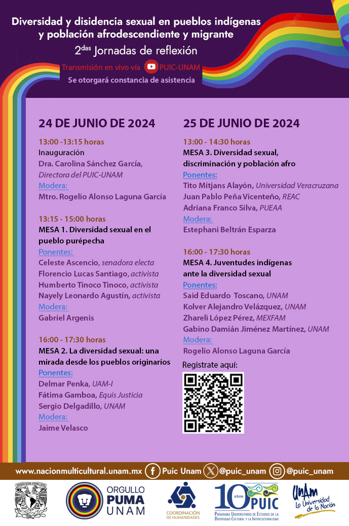 Segundas Jornadas de reflexión: Diversidad y disidencia sexual en pueblos indígenas y población afrodescendiente y migrante