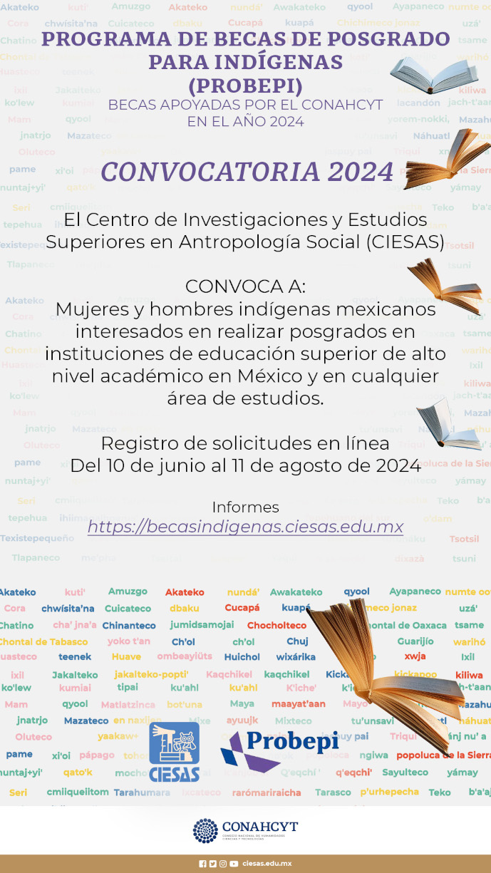 Convocatoria del Programa de Becas de Posgrado para Indígenas PROBEPI 2024