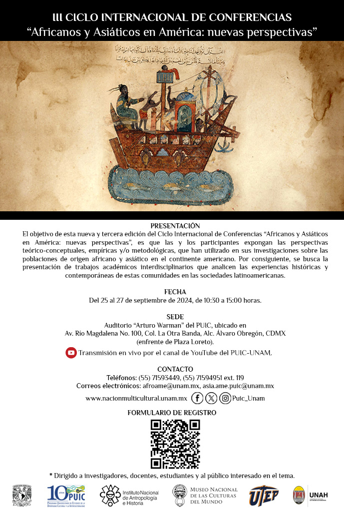 III Ciclo Internacional de Conferencias: “Africanos y Asiáticos en América: nuevas perspectivas”