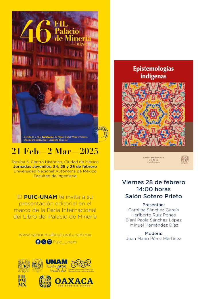 Presentación del libro: Epistemologías indígenas en la XLVI Feria Internacional del Libro del Palacio de Minería