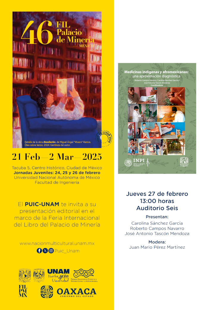 Presentación del libro: Medicinas indígenas y afromexicanas: una aproximación diagnóstica en la XLVI Feria Internacional del Libro del Palacio de Minería