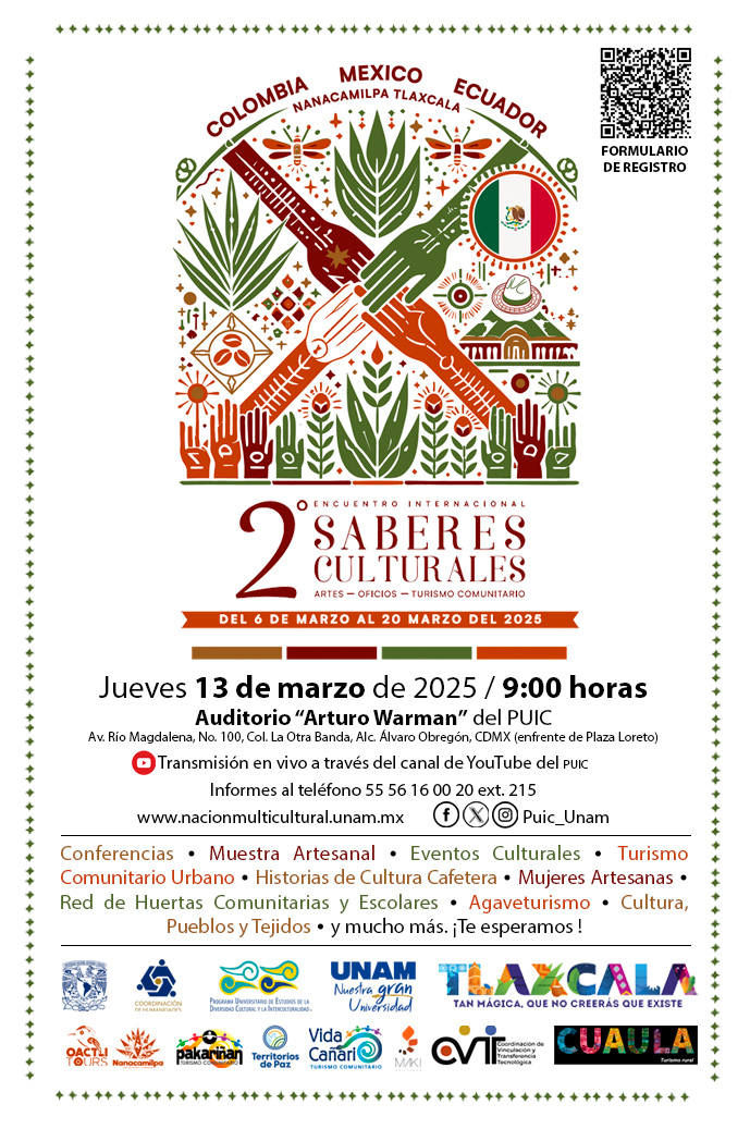 2° Encuentro Internacional de Saberes Culturales: artes, oficios, turismo comunitario