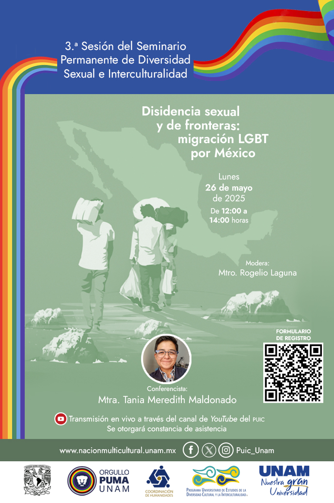 3ª Sesión del Seminario Permanente de Diversidad Sexual e Interculturalidad. Disidencia sexual: migración LGBT por México