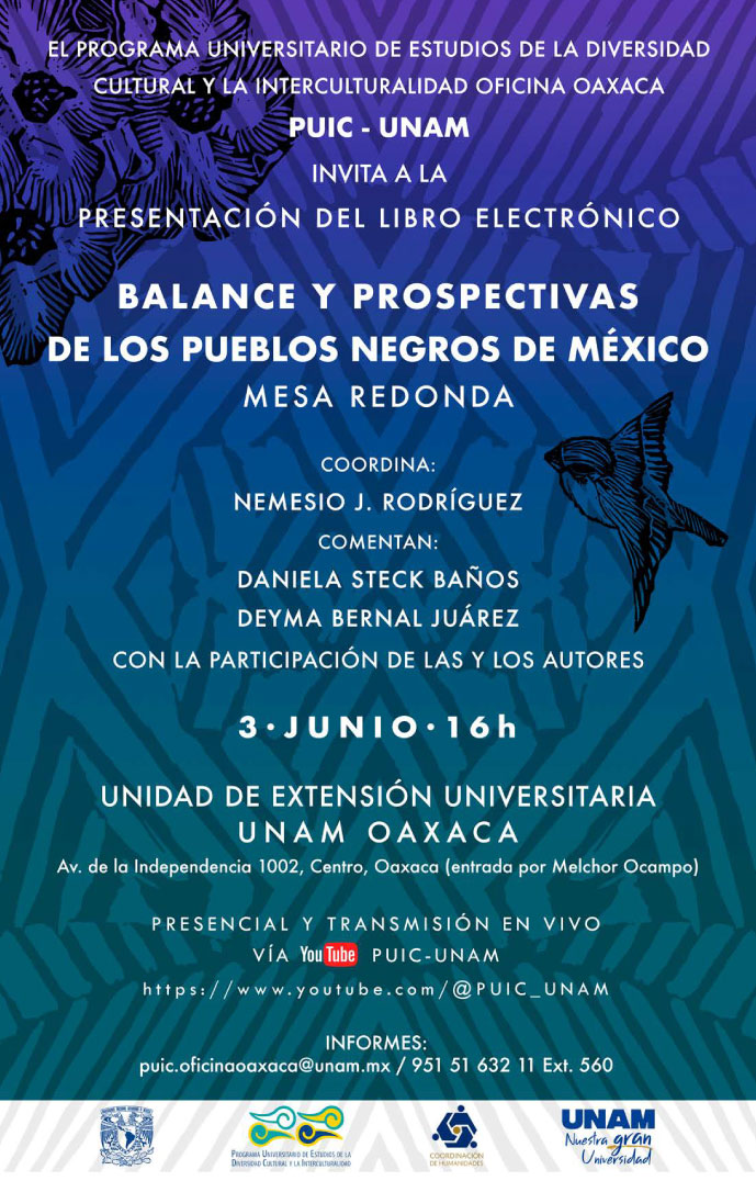 Presentación del libro electrónico: Balance y prospectiva de los Pueblos Negros de México. Mesa redonda